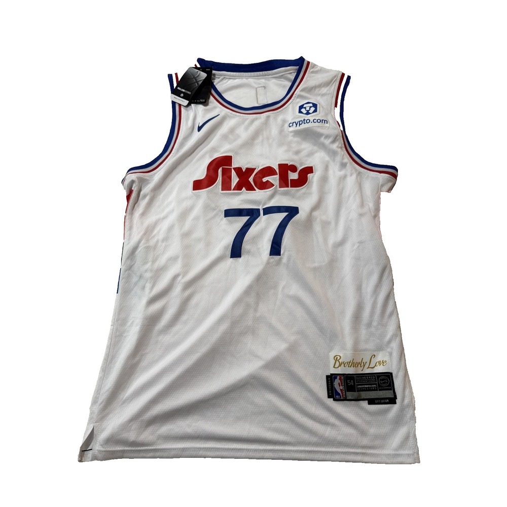 Philadelphia 76ers Jersey XL Edgecombe Men's White City Sixers Crypto 0032
